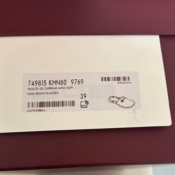 ***Authentic**Gucci Beige Monogram Slippers with Gold Details - Picture 2 of 13